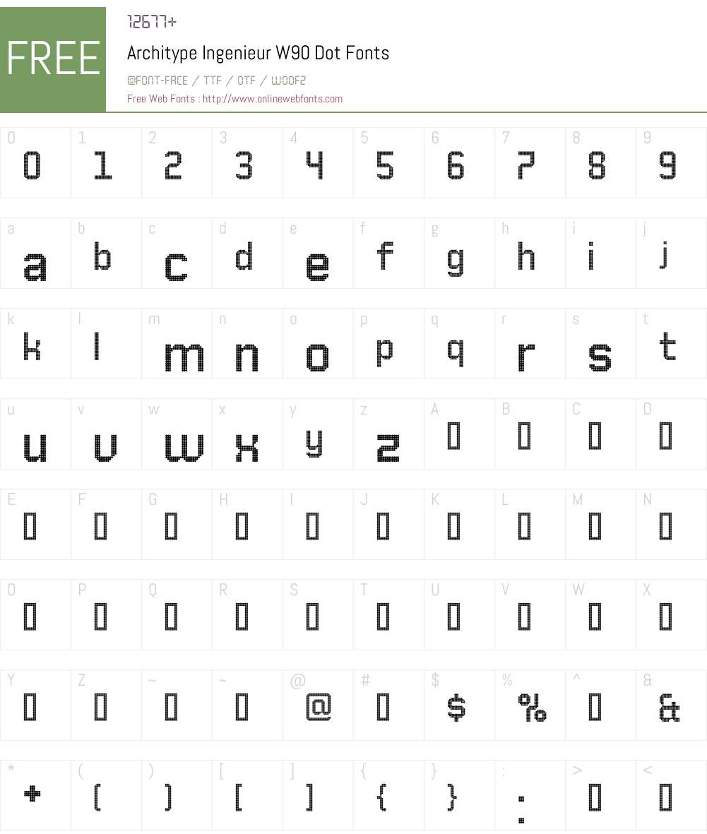 Architype Ingenieur Font Screenshots