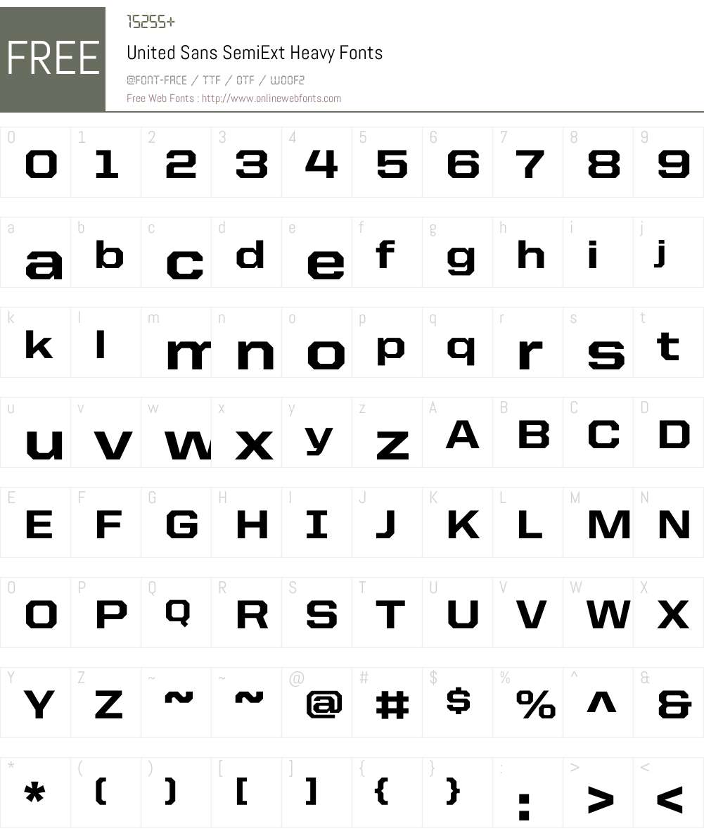 United Sans SemiExt Font Screenshots