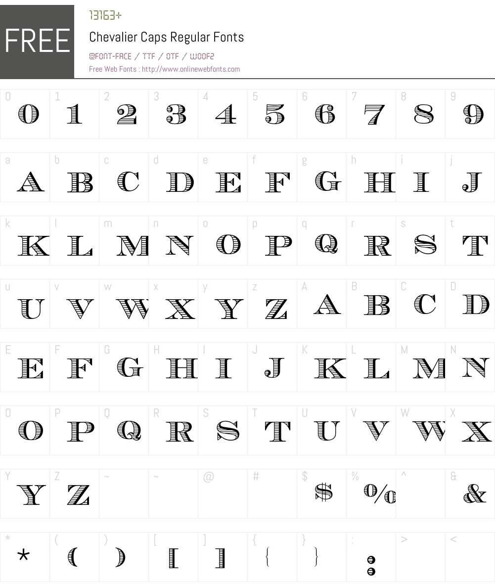 Chevalier Caps BQ Font Screenshots