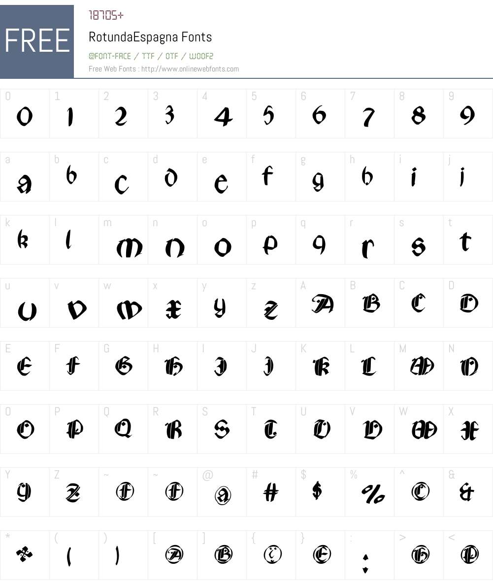 RotundaEspagna Font Screenshots