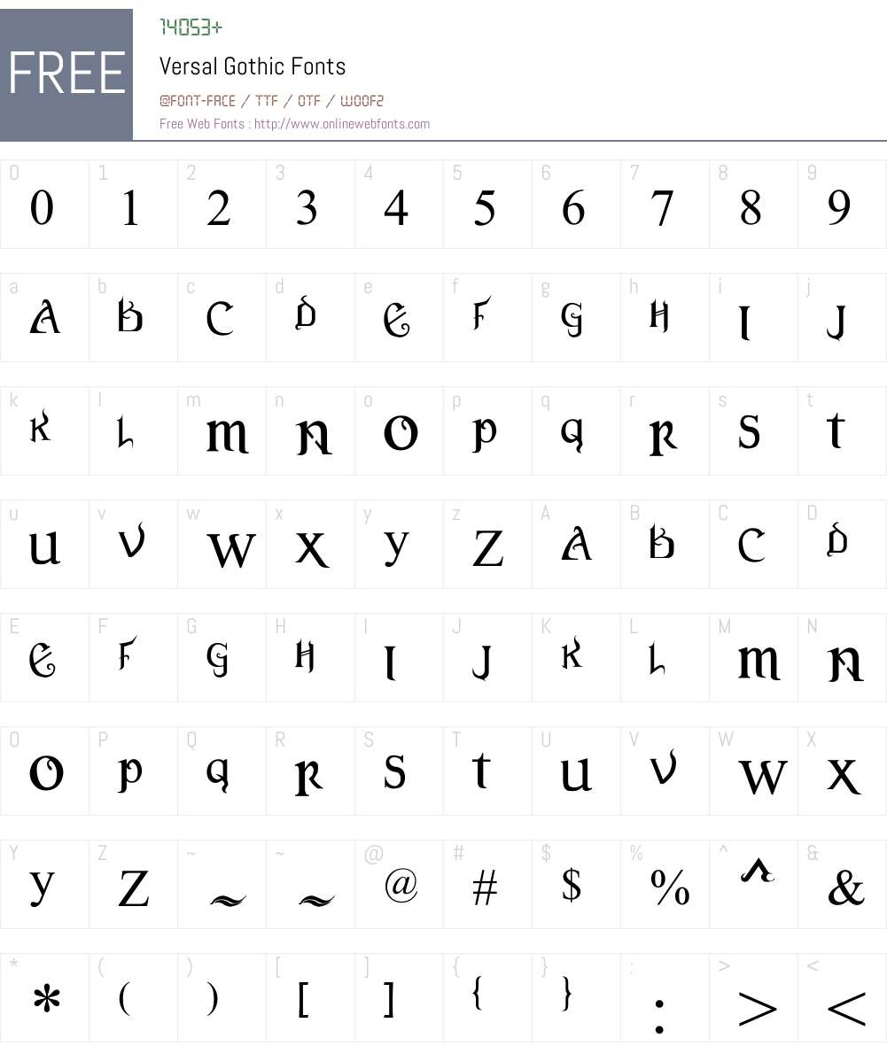 Versal Font Screenshots
