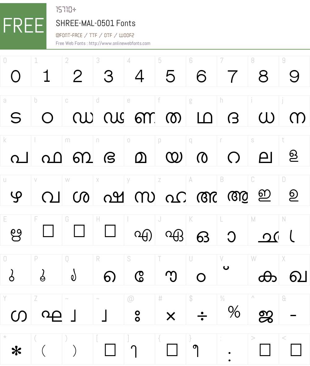 SHREE-MAL-0501 1.10 09/13/2004 Fonts Free Download - OnlineWebFonts.COM