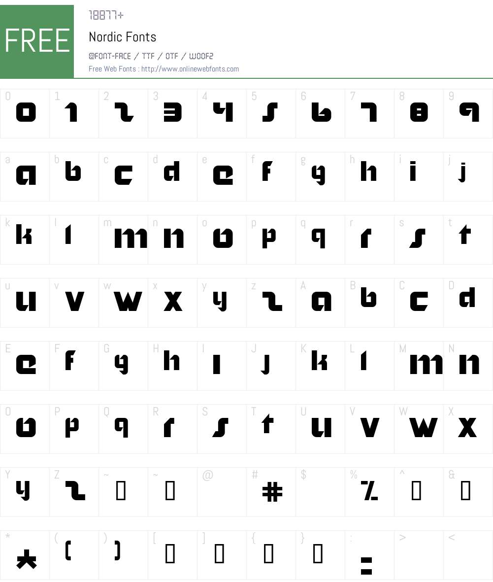Nordic Font Screenshots