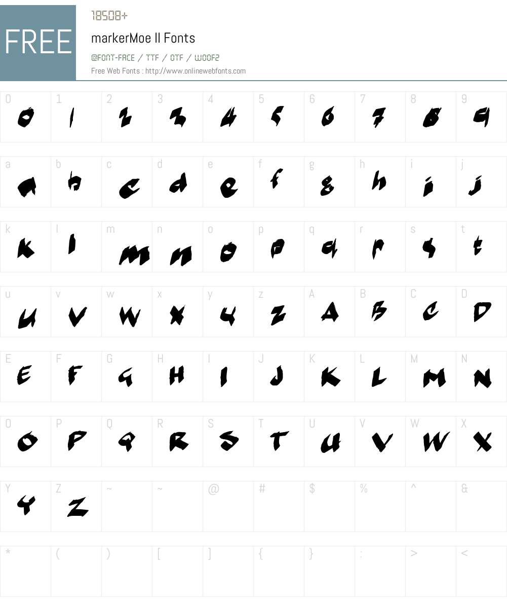 markerMoe II Font Screenshots