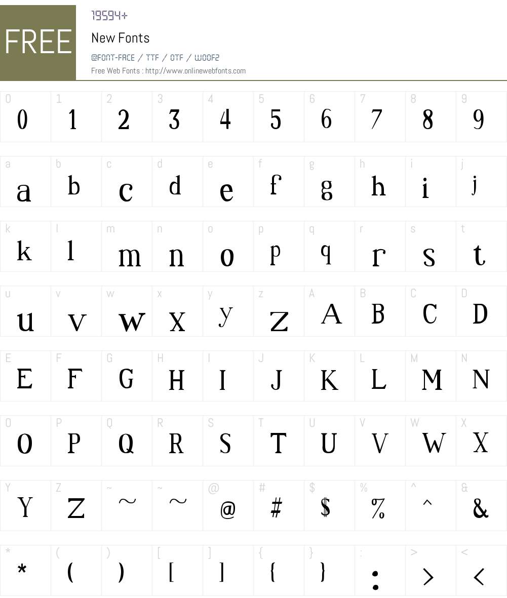 New Font Screenshots