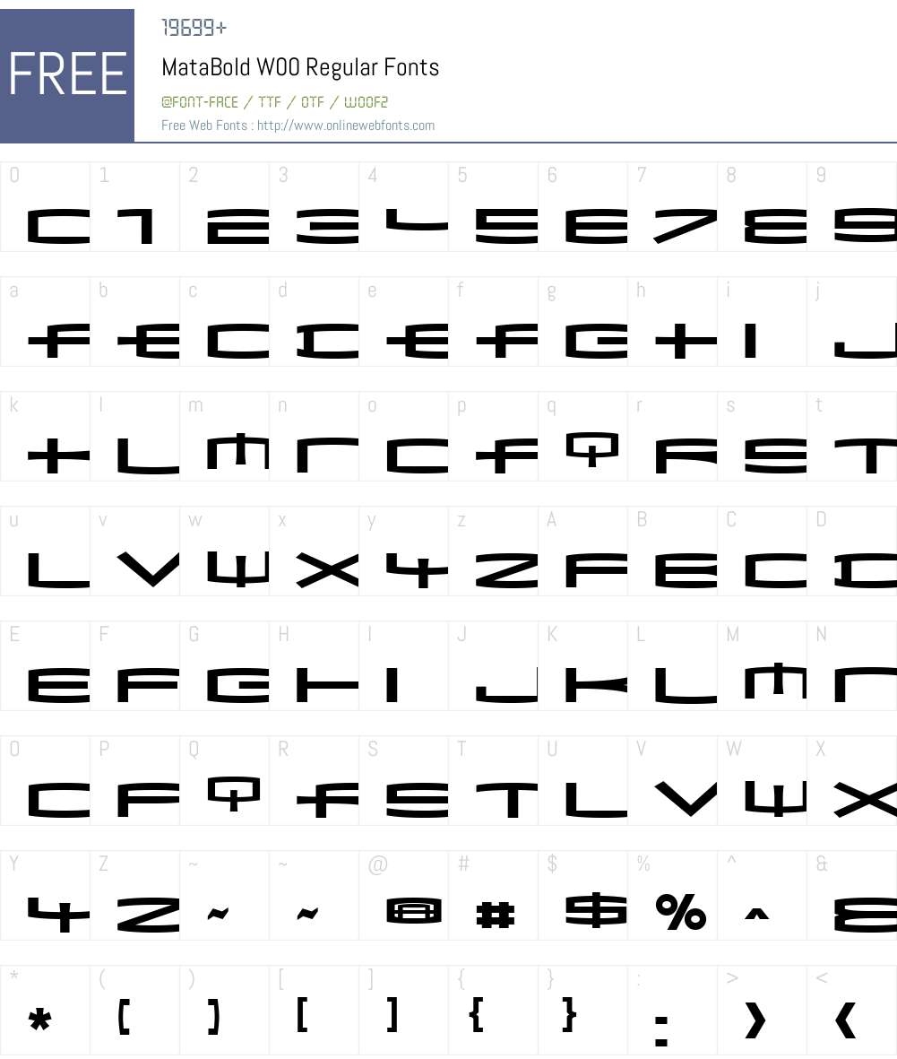 Mata Font Screenshots