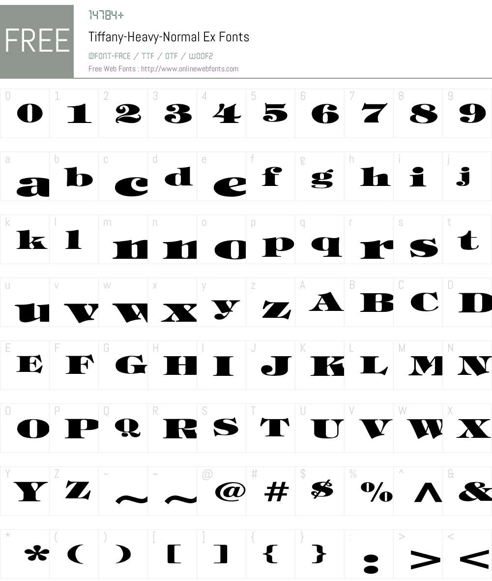Tiffany-Heavy-Normal Ex Font Screenshots