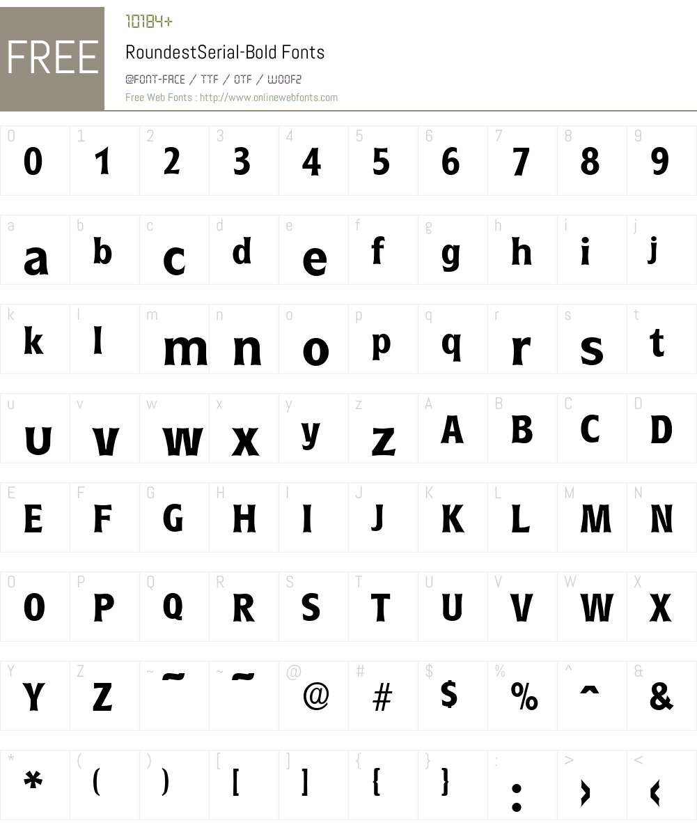 RoundestSerial Font Screenshots