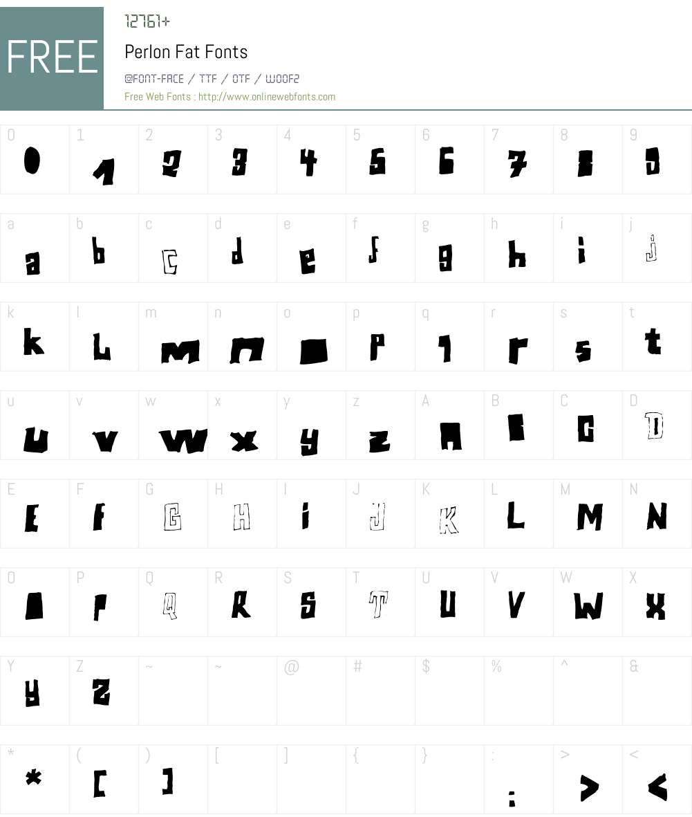 Perlon Font Screenshots