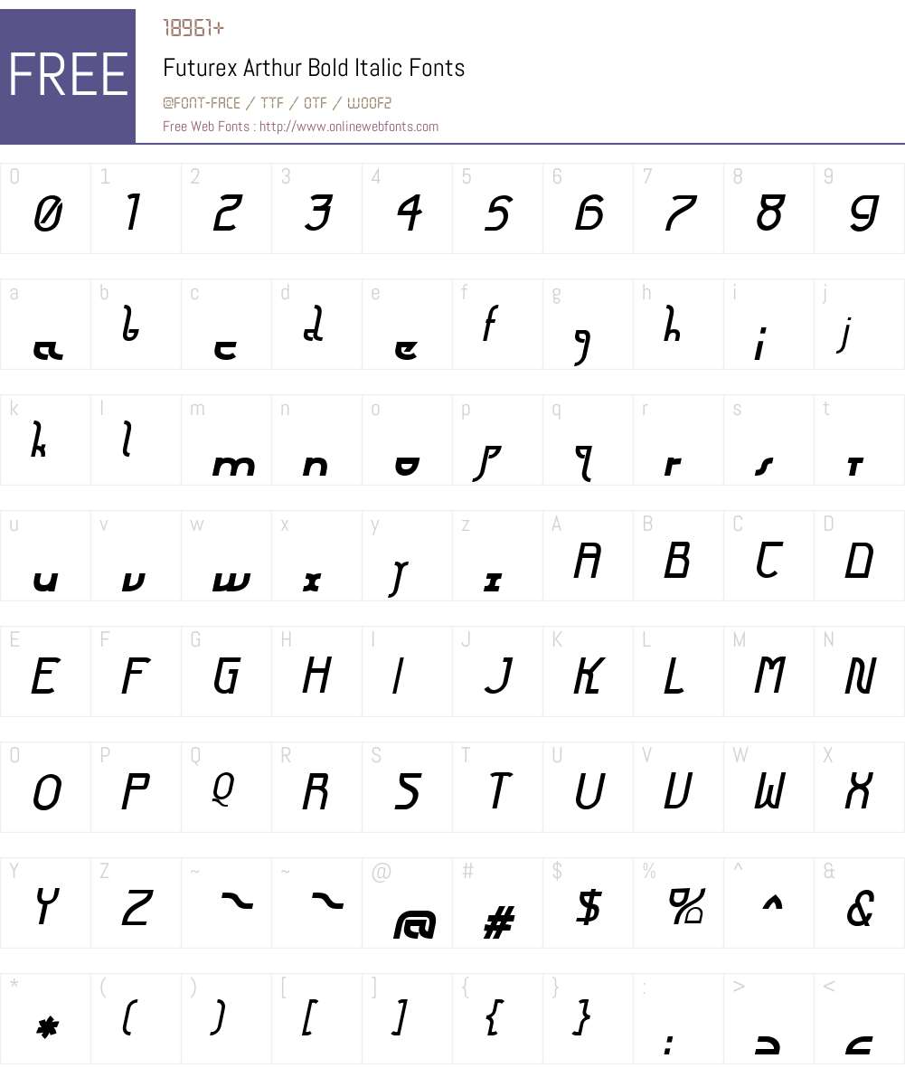 Futurex Arthur Font Screenshots