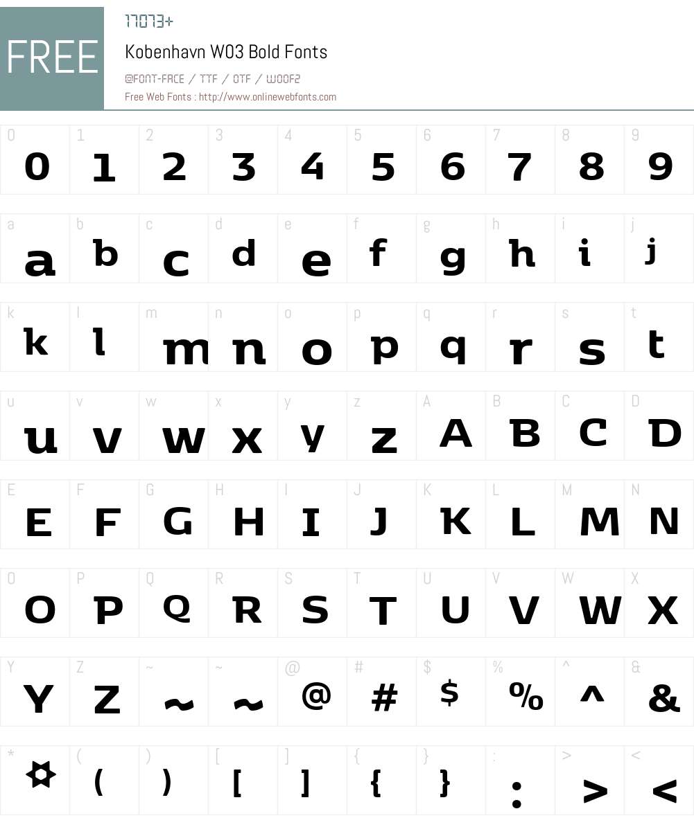 Kobenhavn Font Screenshots