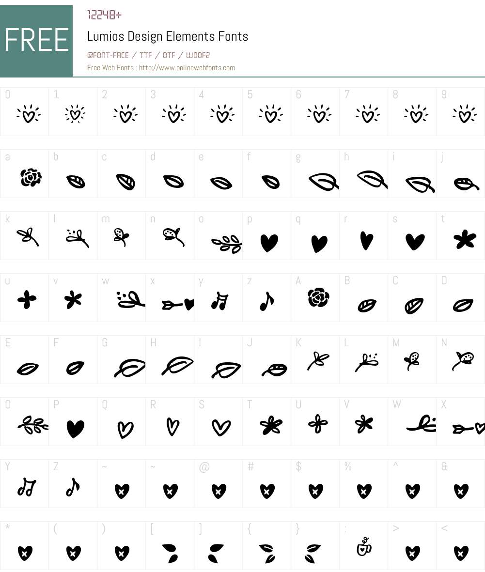Lumios-DE Font Screenshots