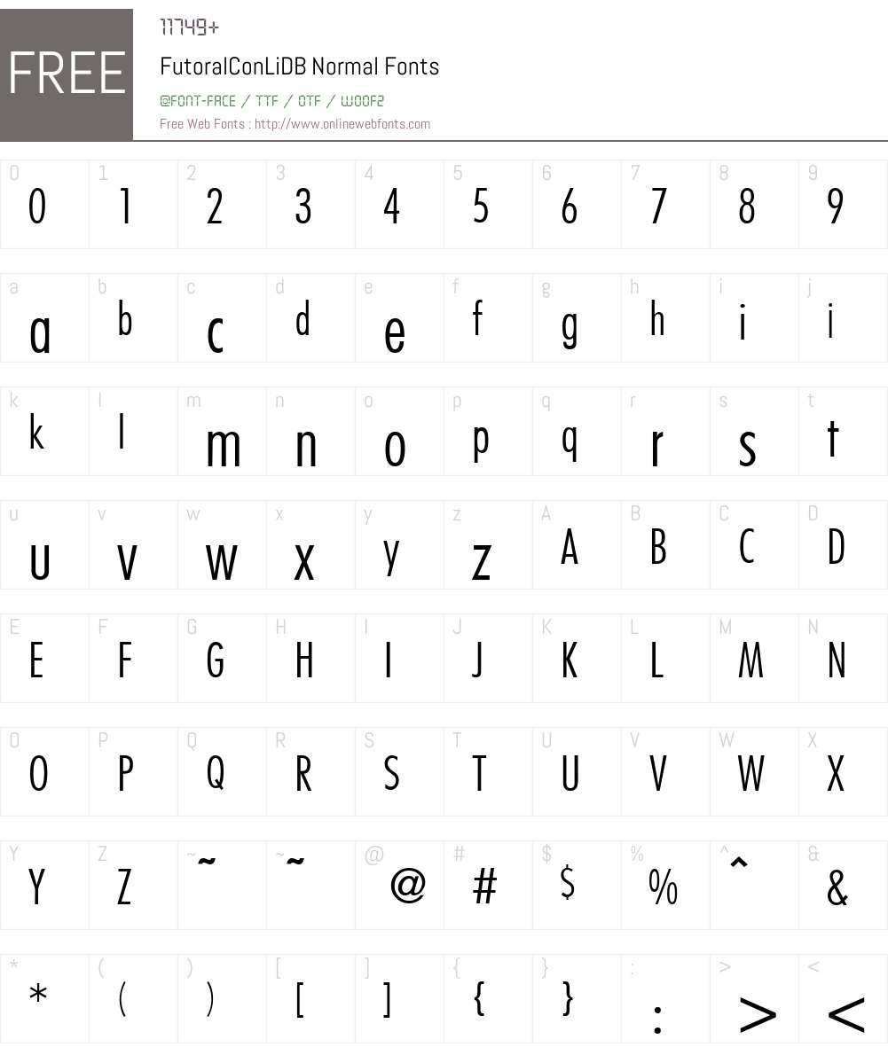 FutoralConLiDB Font Screenshots