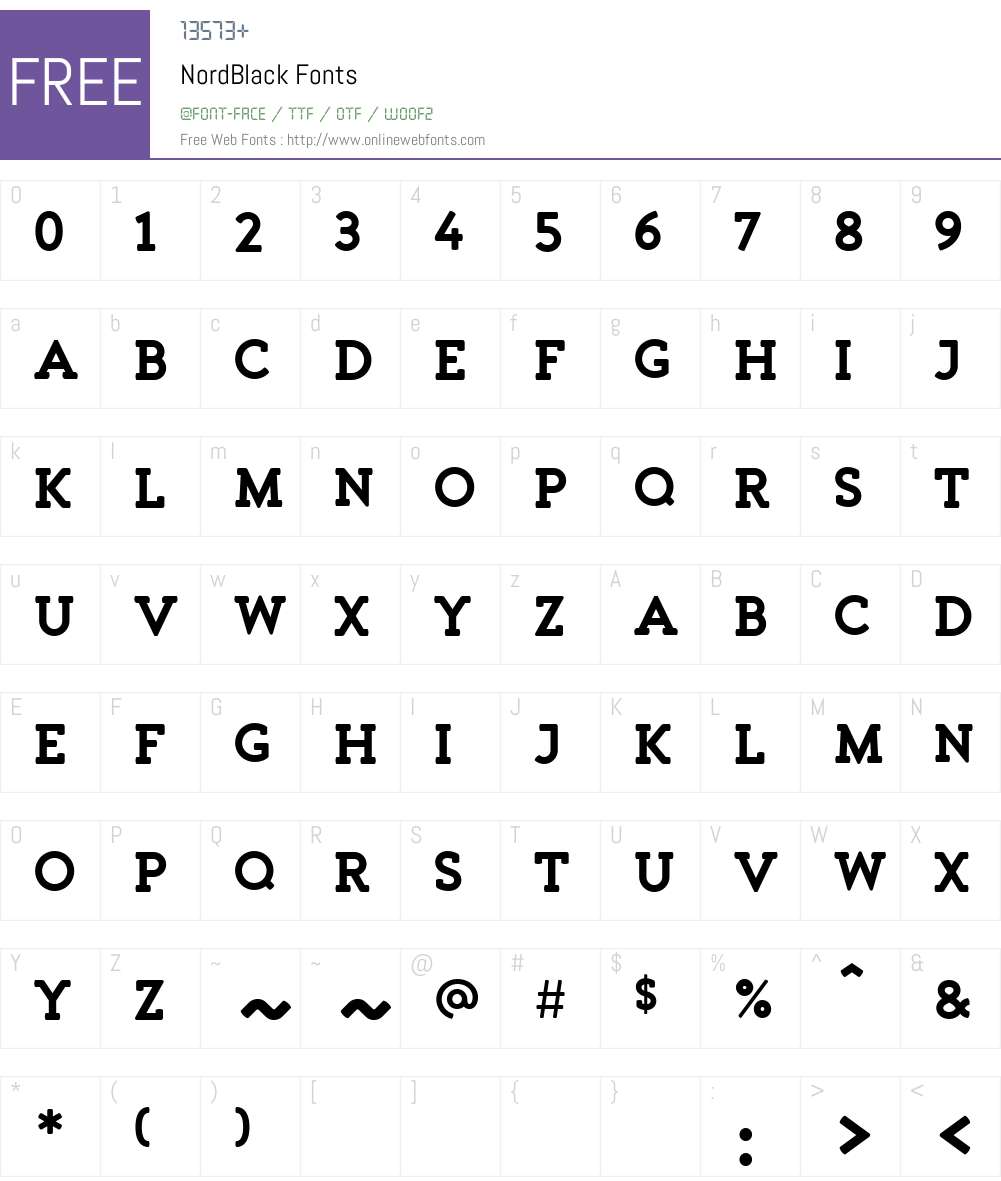 NordBlack Font Screenshots