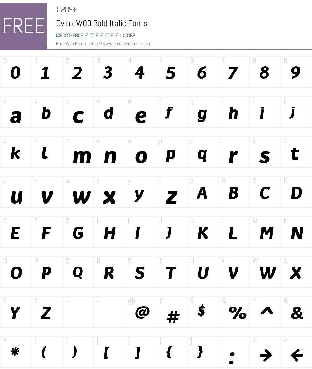 Ovink Font Screenshots