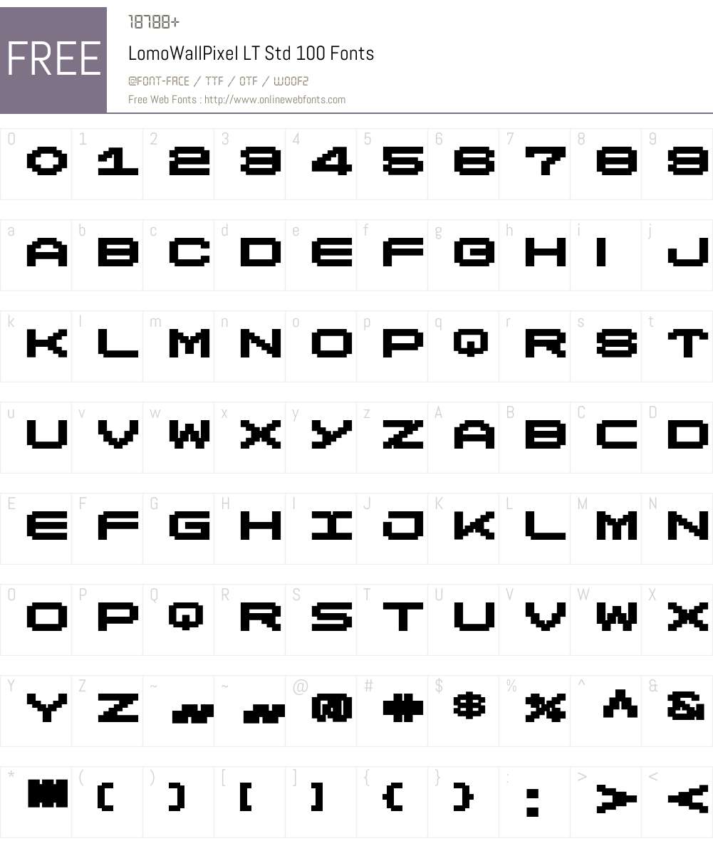 LomoWallPixel LT Std 100 Font Screenshots