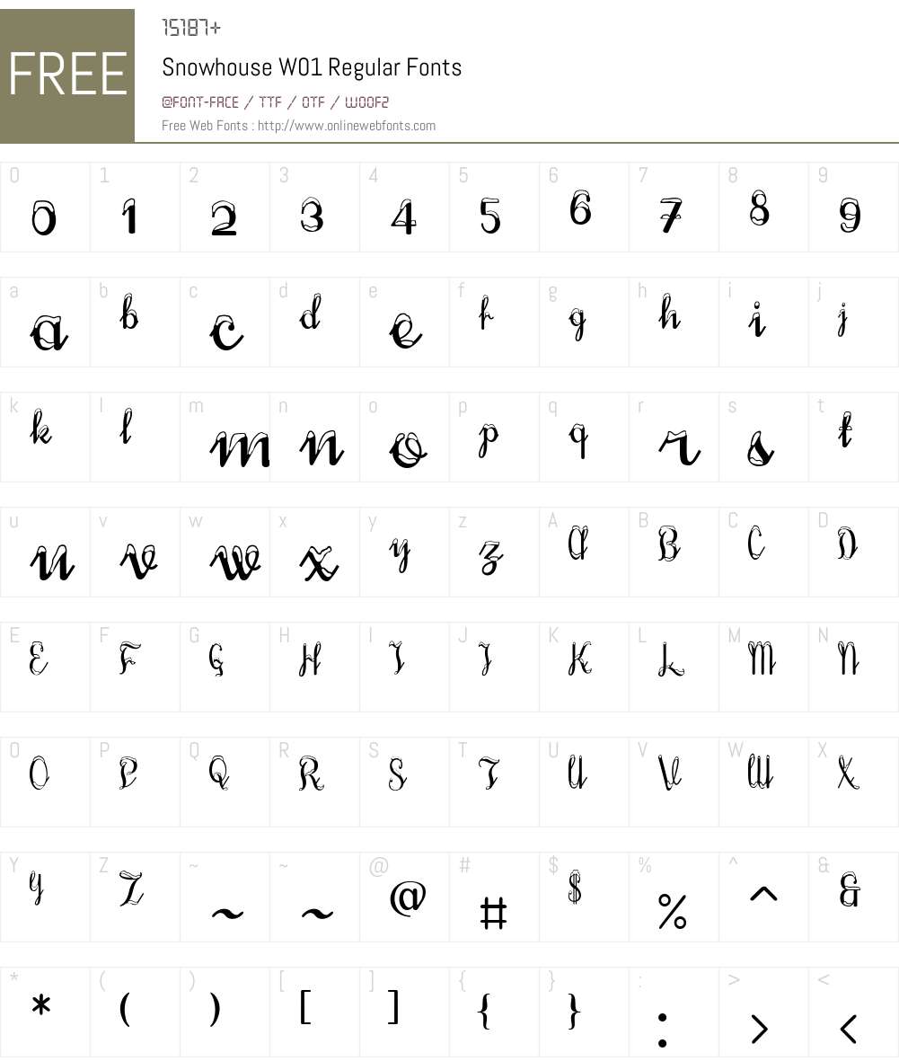 Snowhouse Font Screenshots