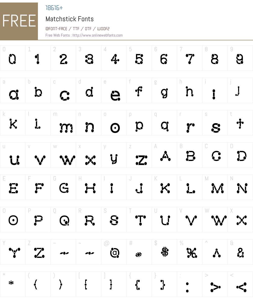 Matchstick Font Screenshots