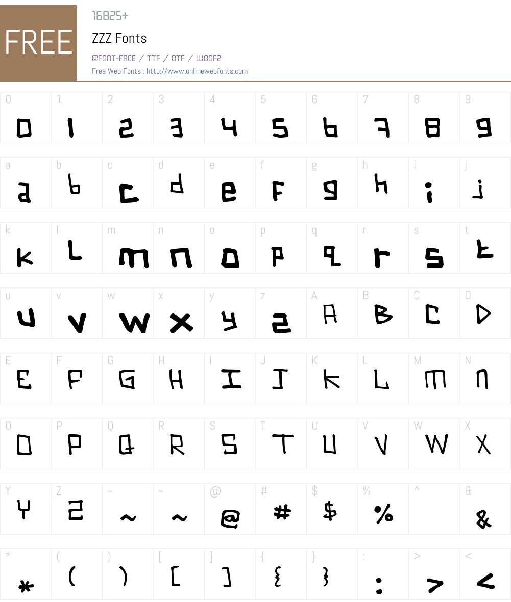 ZZZ Font Screenshots