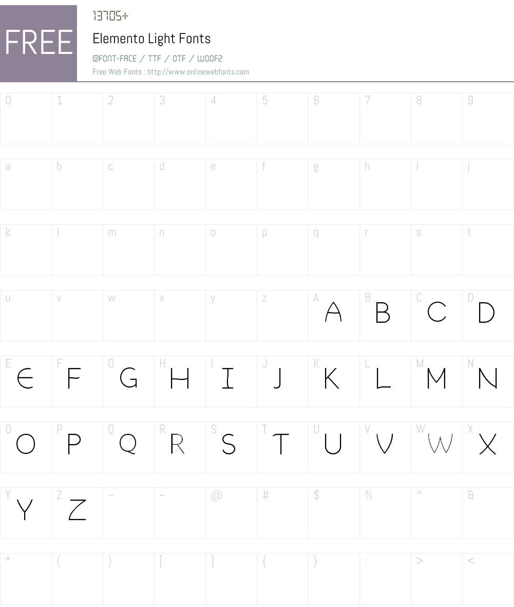 Elemento Light 1.005;Fontself Maker 1.1.0 Fonts Free Download ...