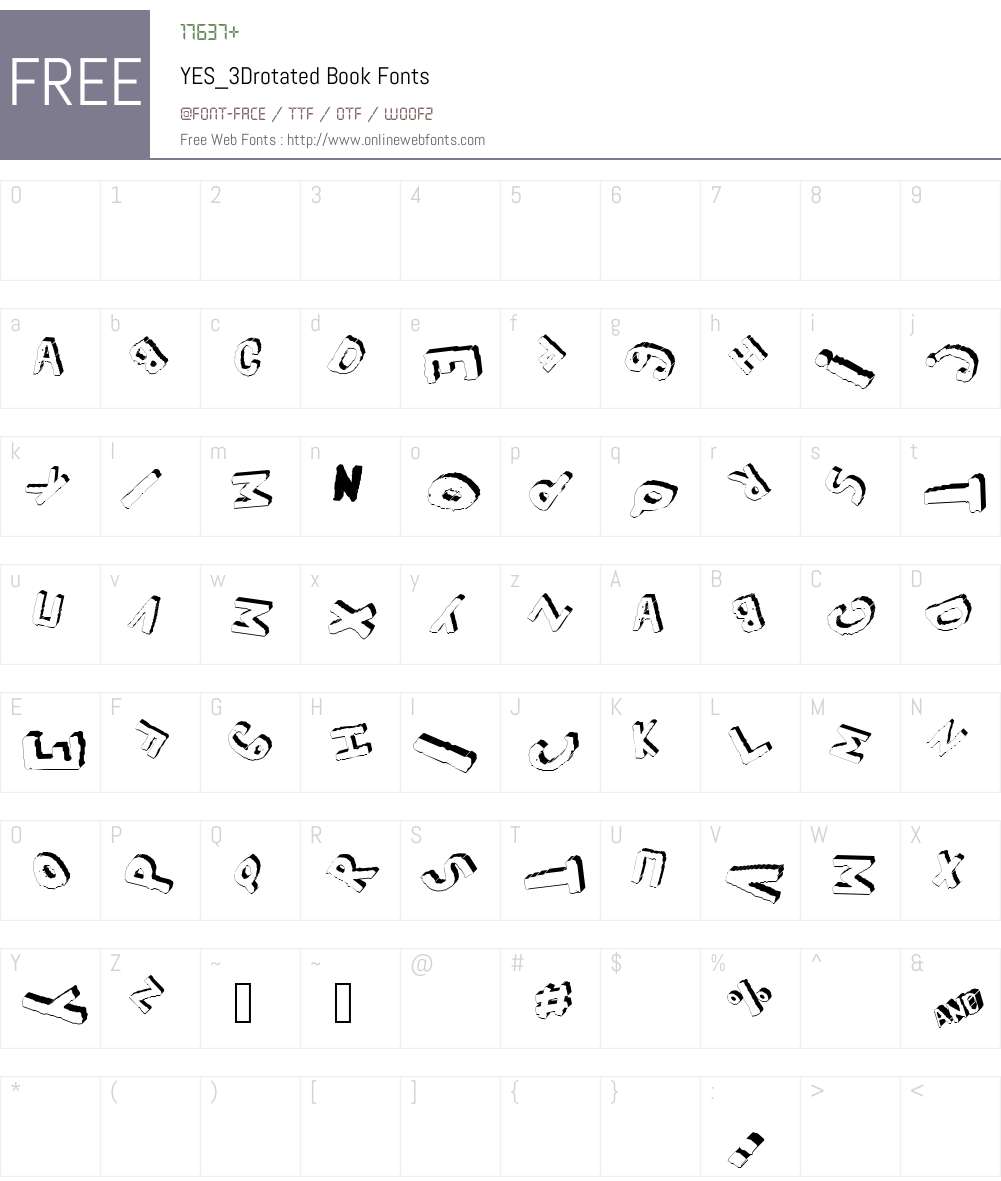 YES_3Drotated Font Screenshots