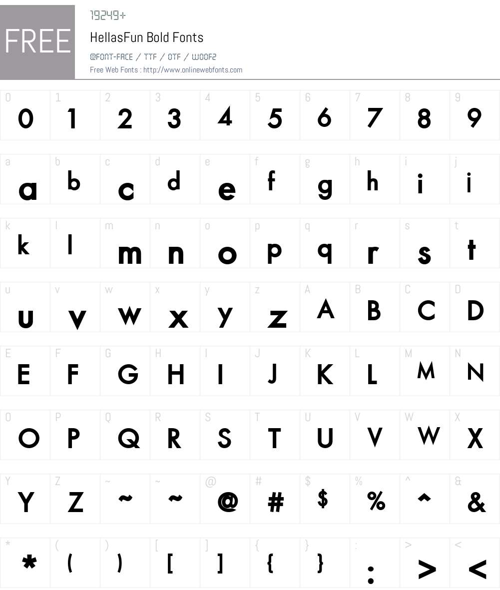 HellasFun Font Screenshots
