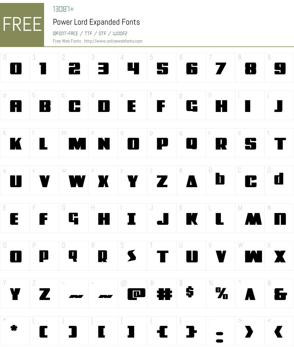 Power Lord Expanded Font Screenshots