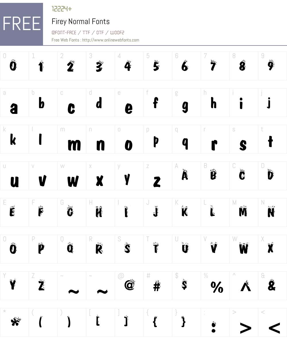 Firey Font Screenshots