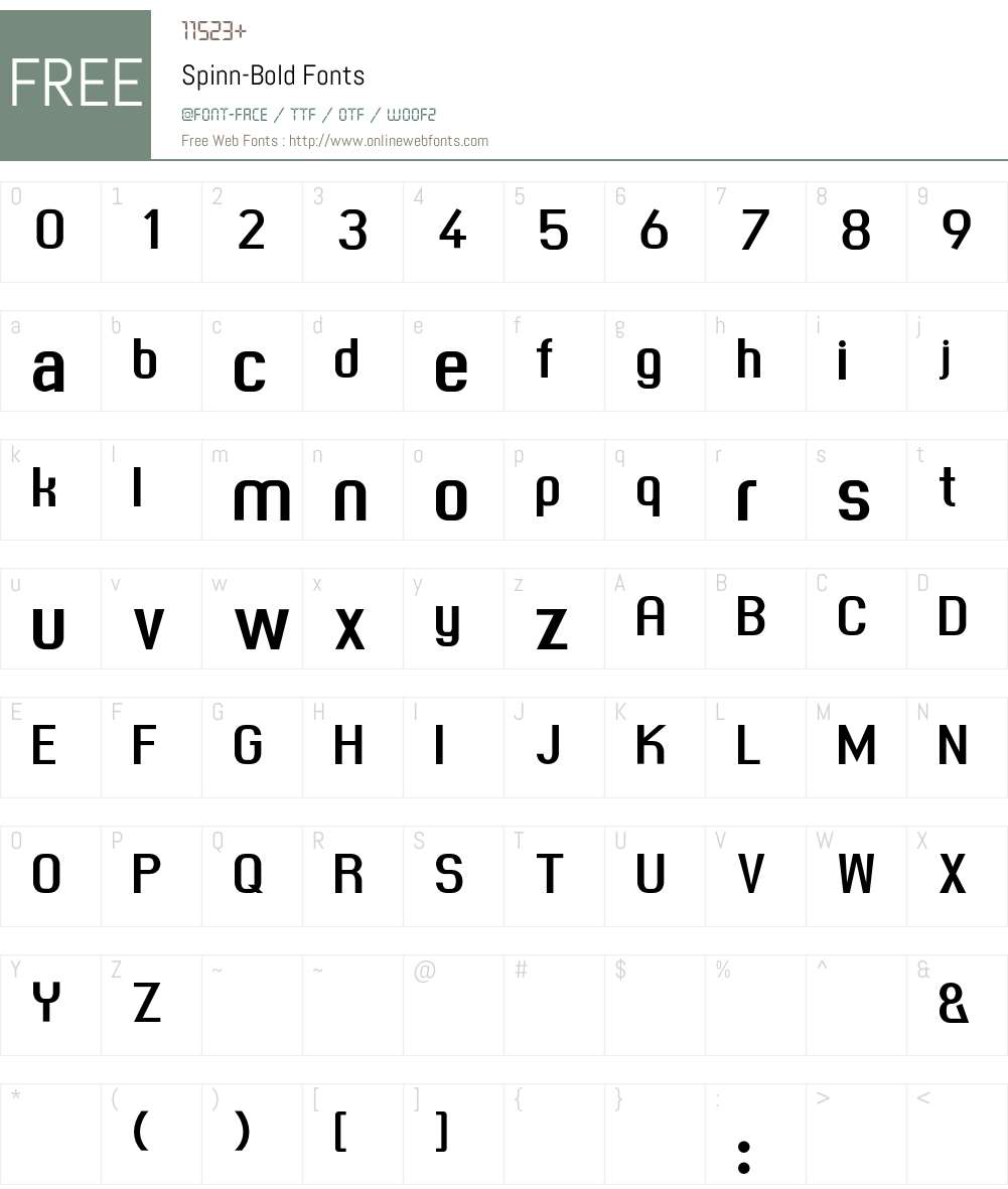 Spinn Font Screenshots