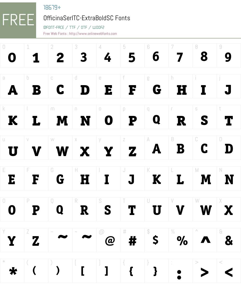 OfficinaSerITC Font Screenshots