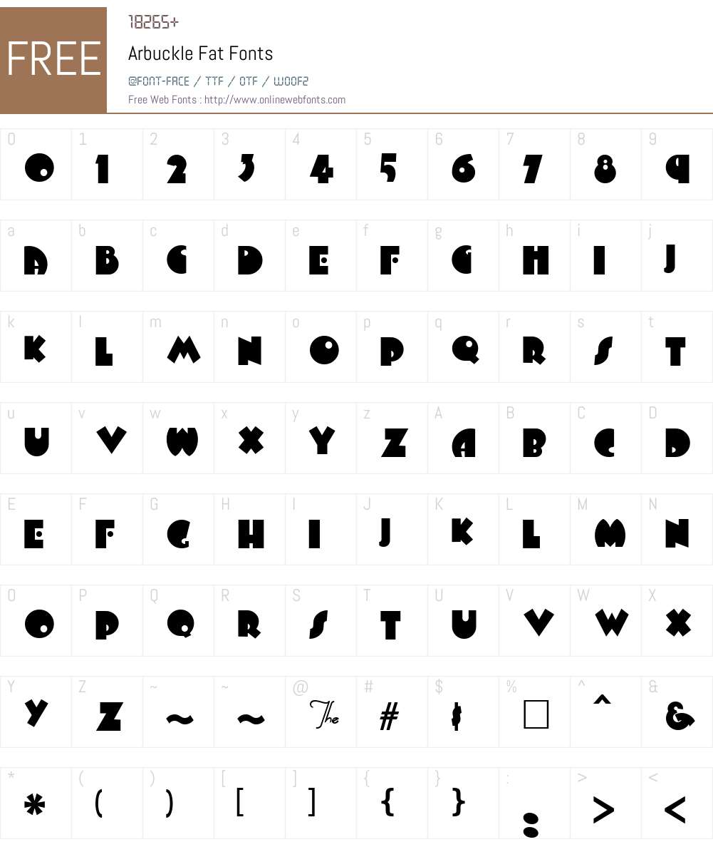Arbuckle Font Screenshots