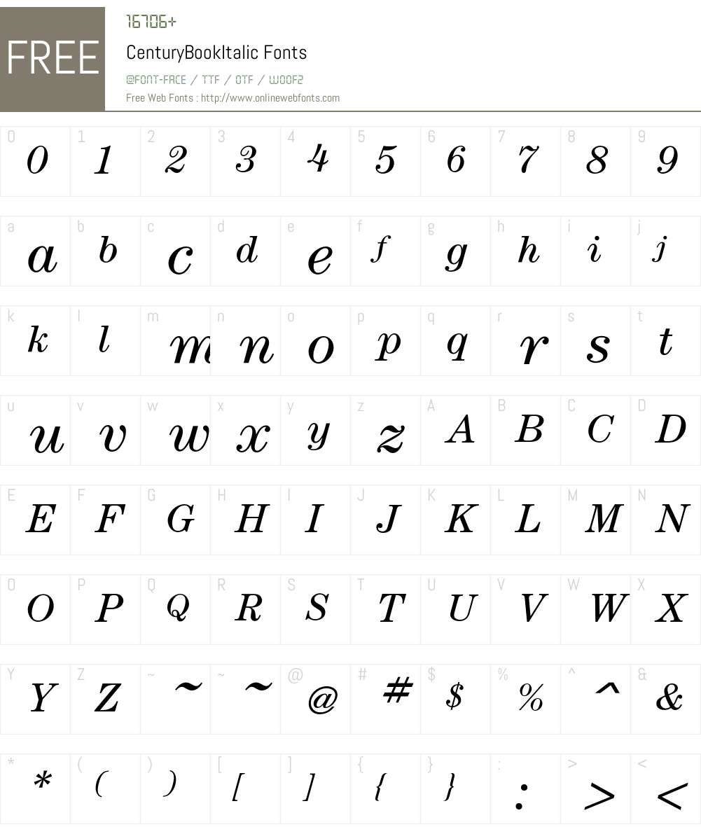 Century Font Screenshots