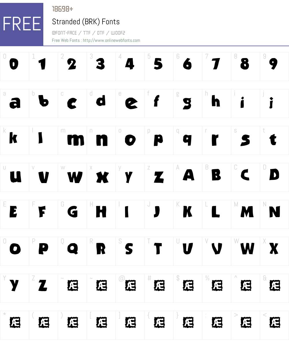 Stranded (BRK) Font Screenshots