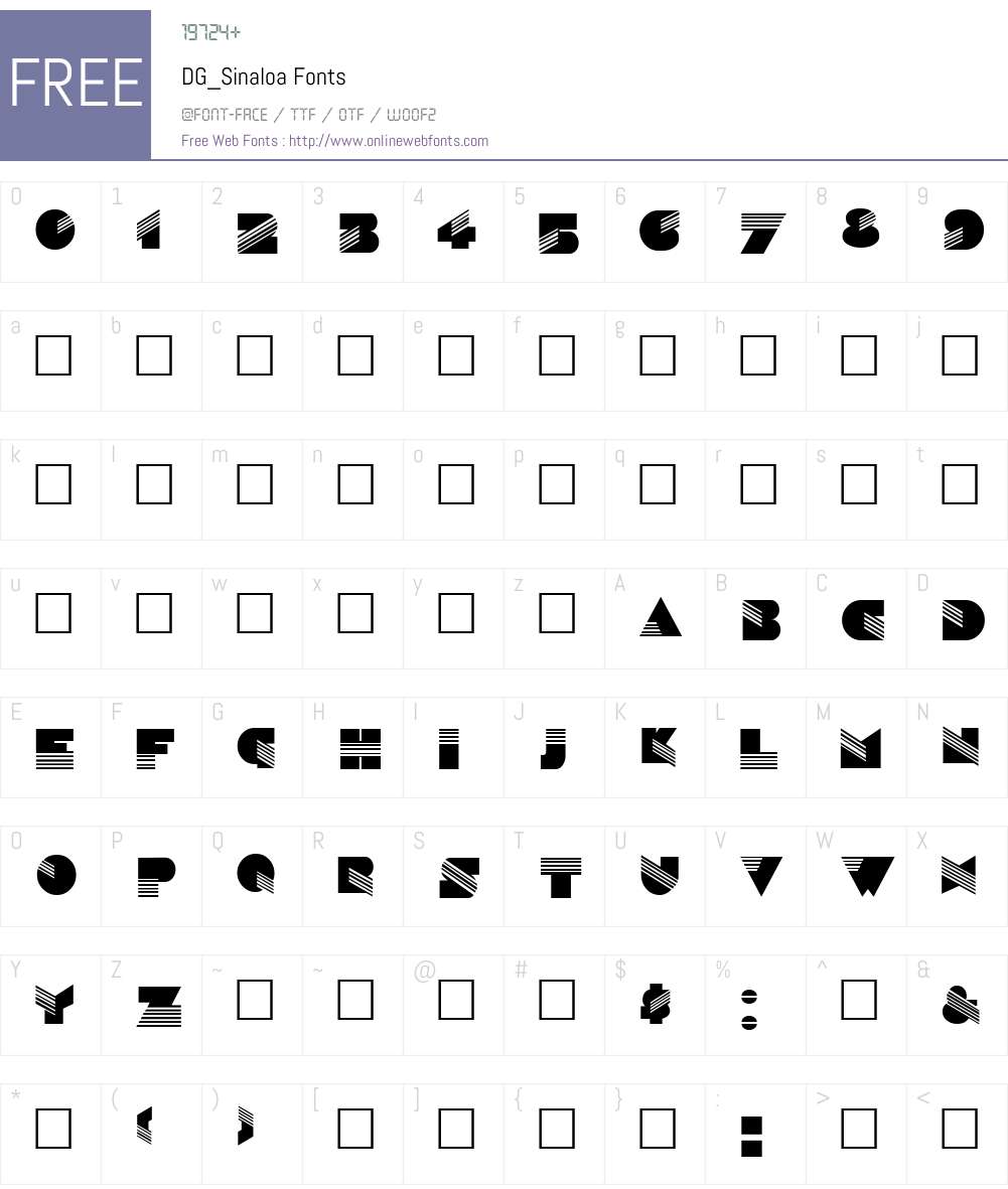 DG_Sinaloa Font Screenshots