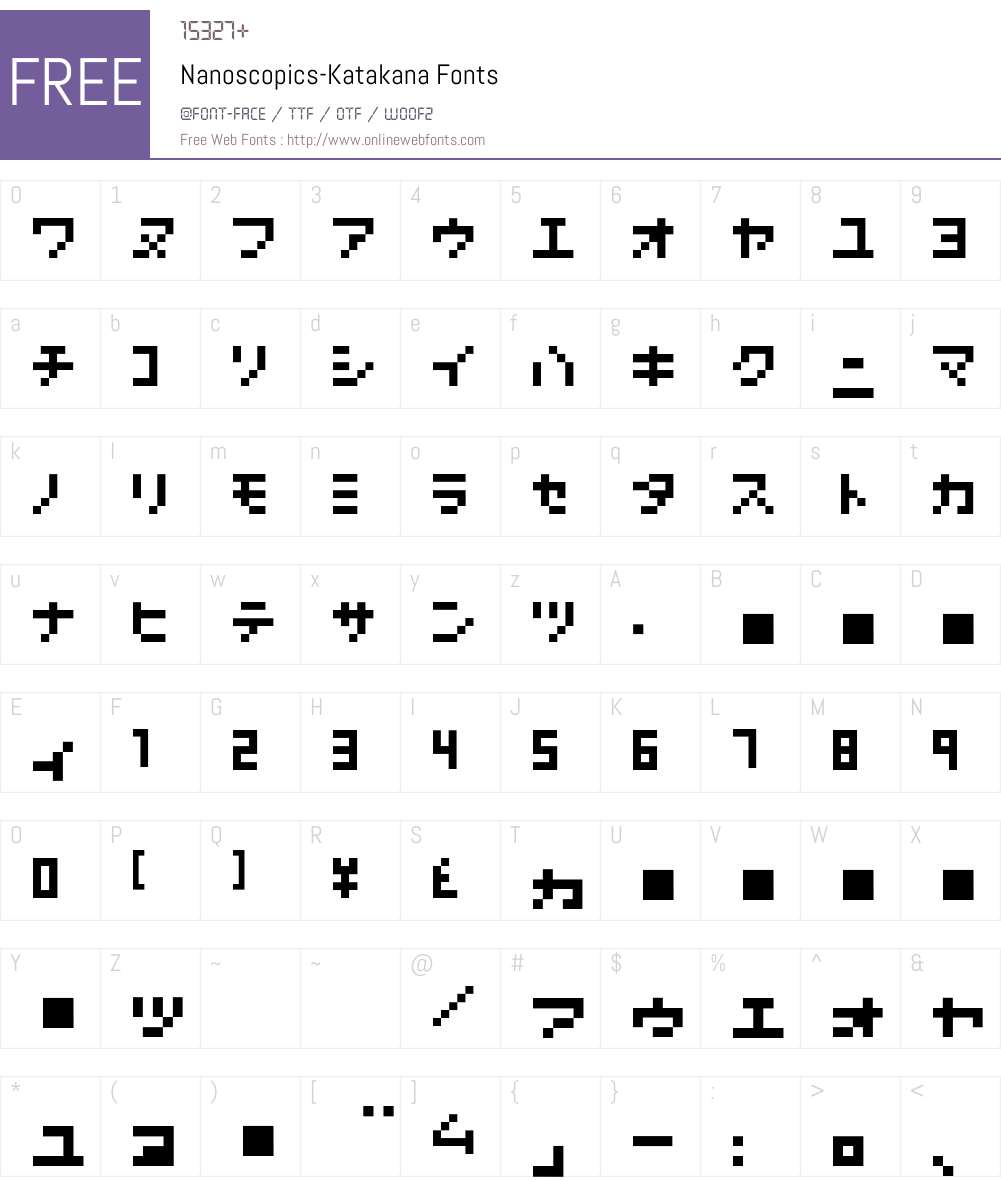 Nanoscopics Font Screenshots