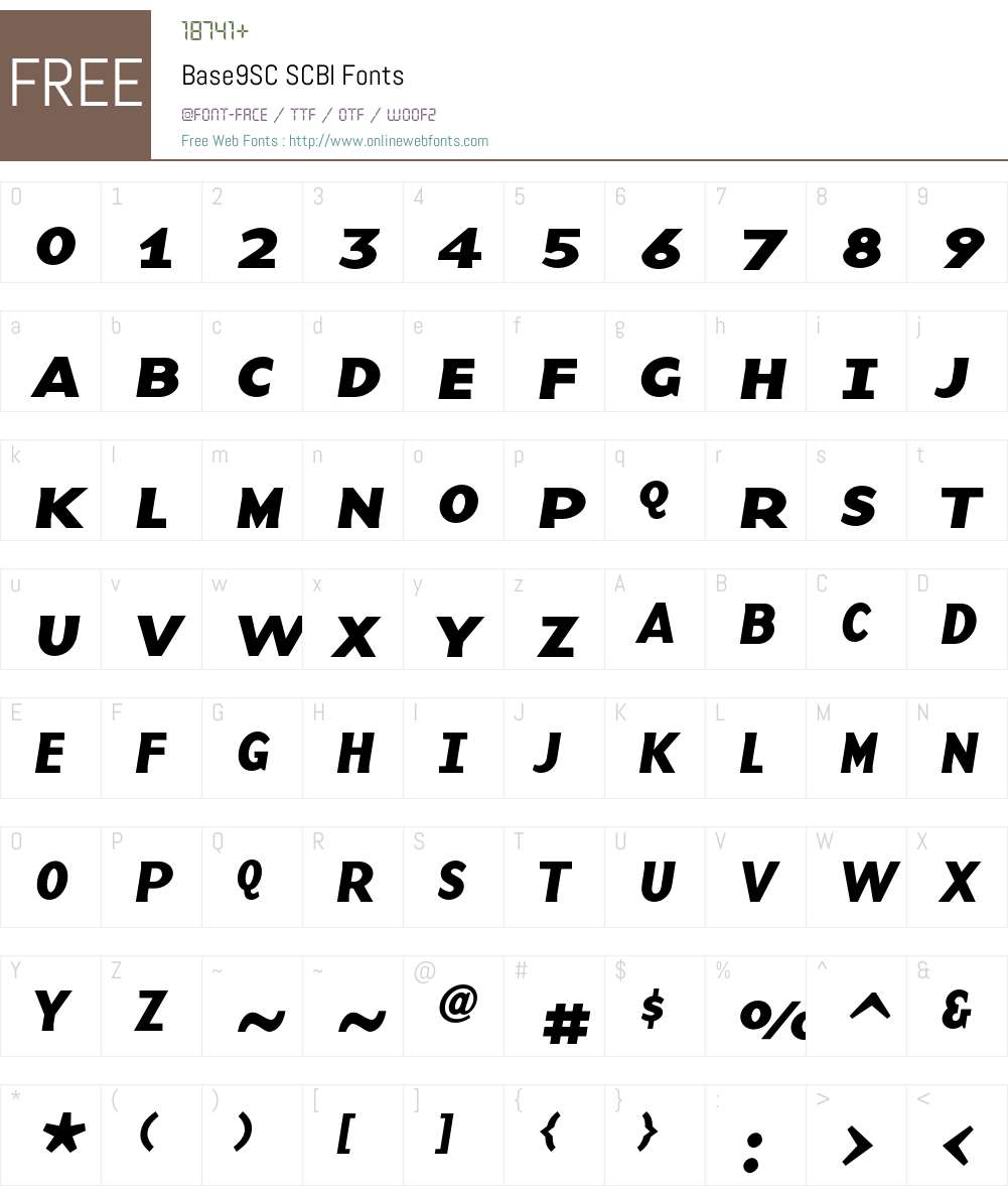 Base9SC Font Screenshots