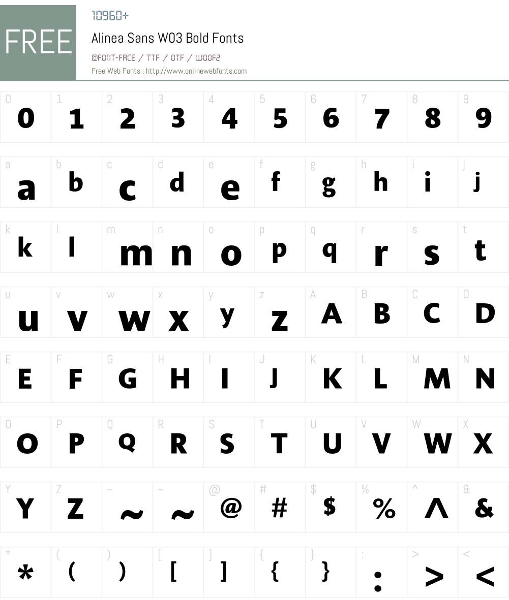 Alinea Sans Font Screenshots