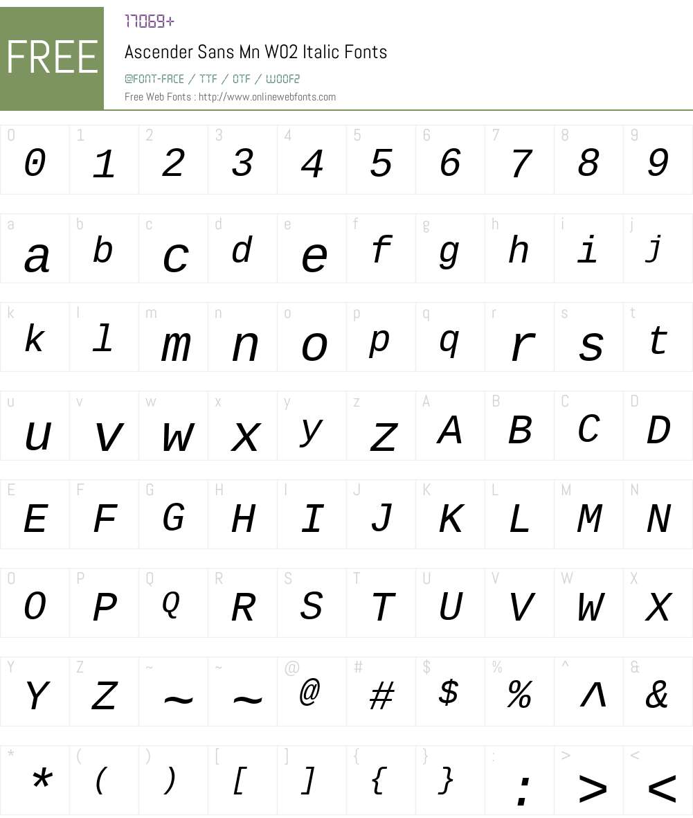 Ascender Sans Font Screenshots