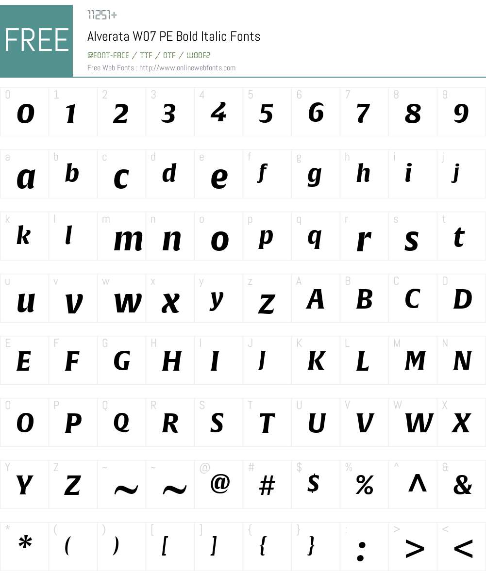 Alverata Font Screenshots