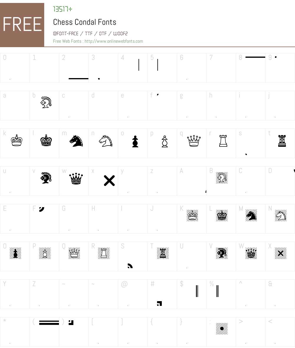 Chess Condal Font Screenshots