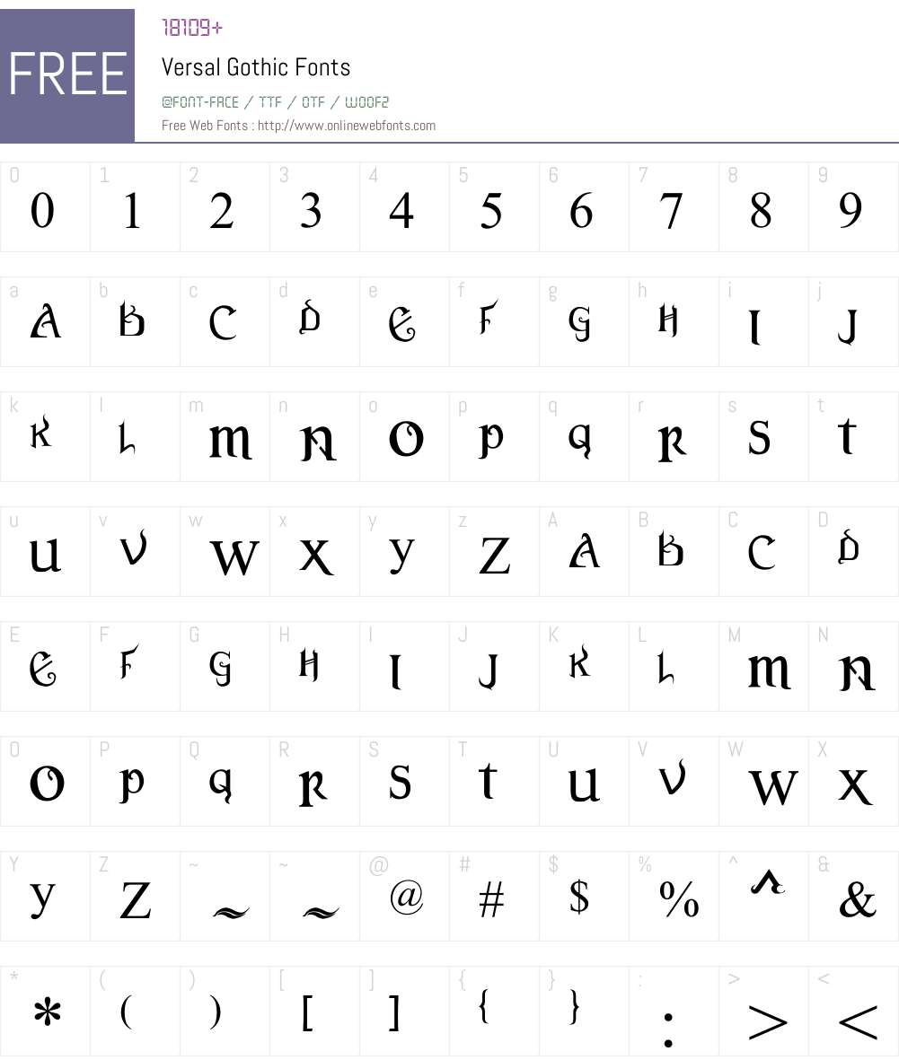 Versal Font Screenshots