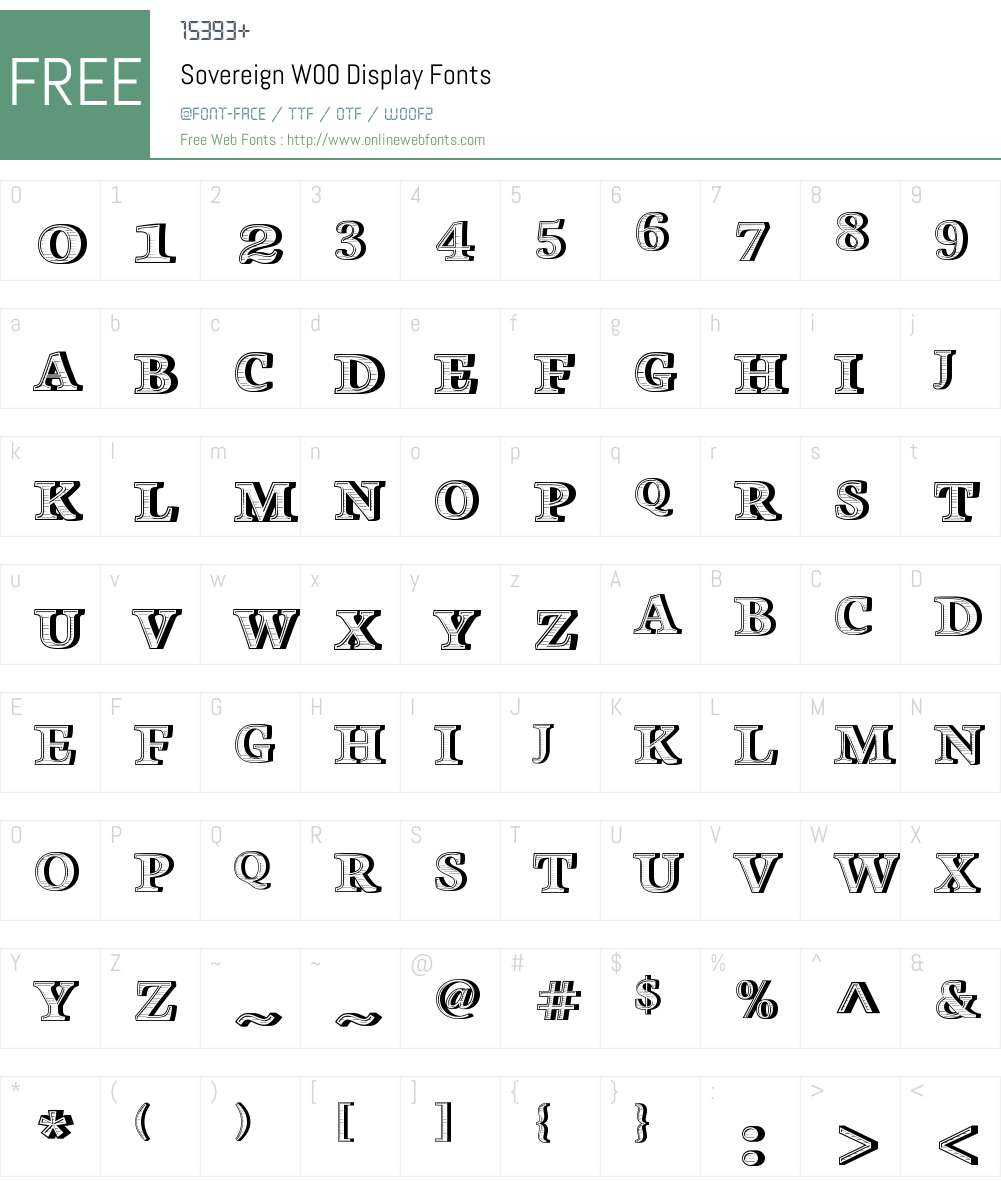 Sovereign Font Screenshots