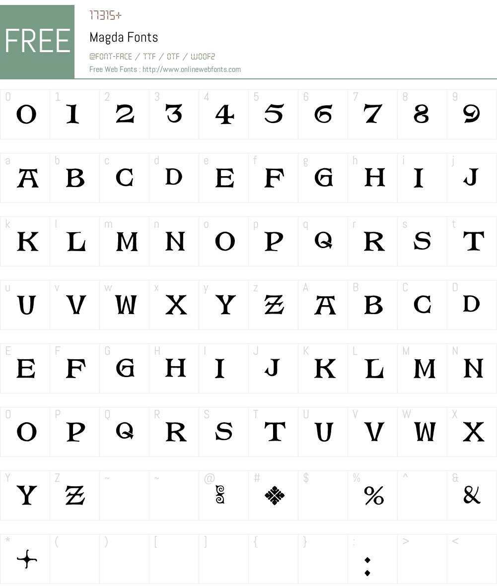 Magda Font Screenshots