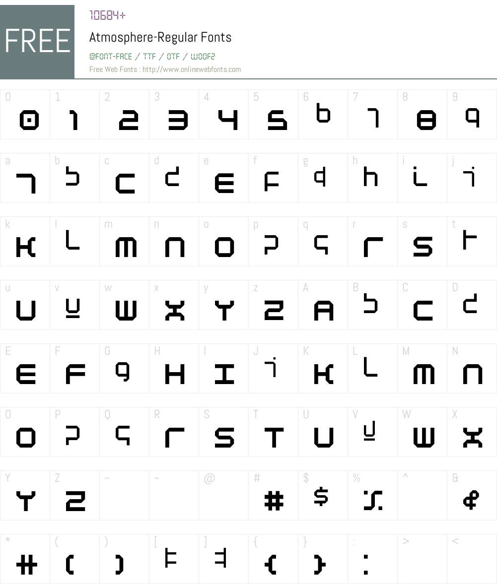 Atmosphere Font Screenshots