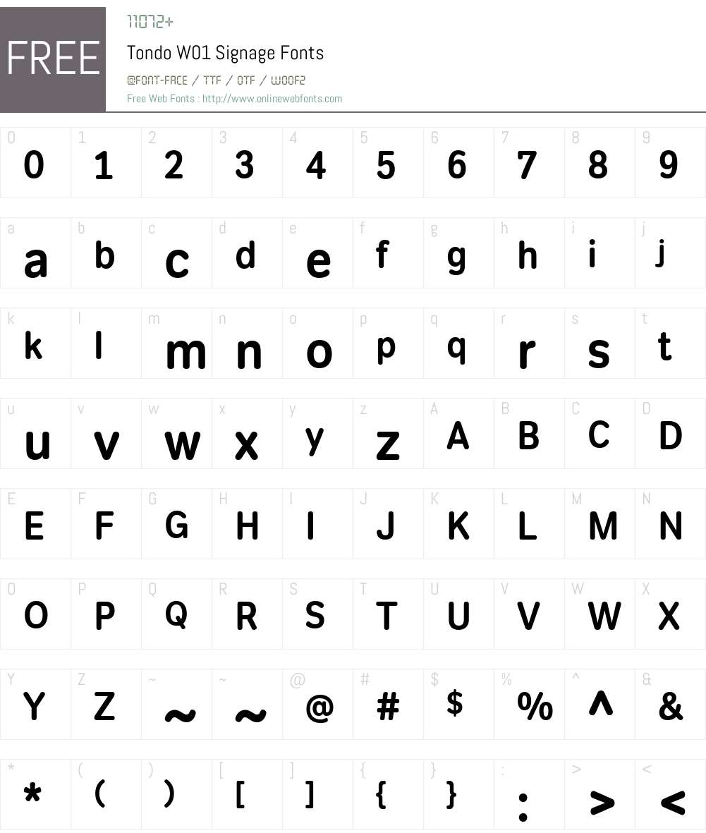 TondoW01-Signage Font Screenshots
