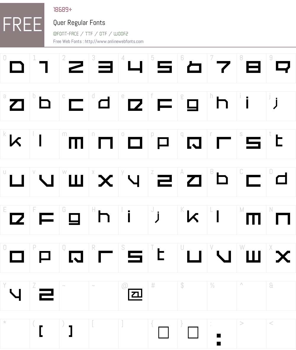 Quer Font Screenshots