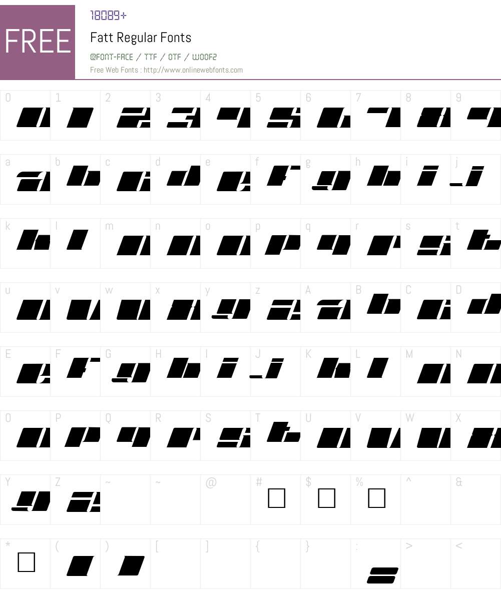 Fatt Font Screenshots