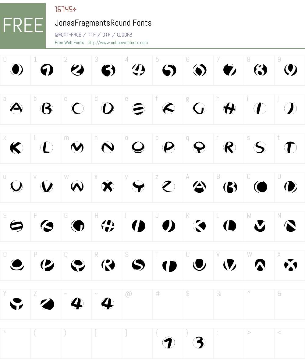 JonasFragmentsRound Font Screenshots