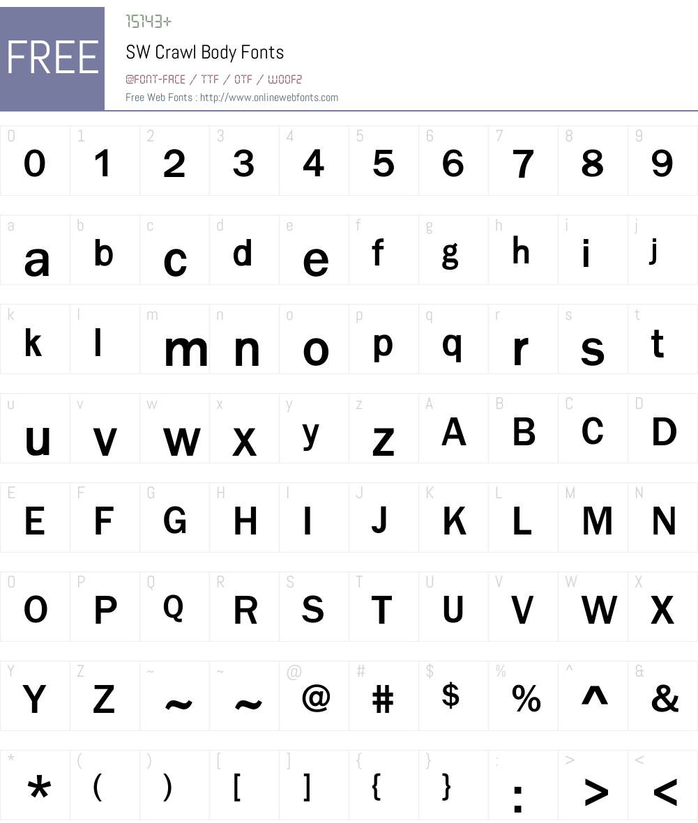 SW Crawl Body Font Screenshots