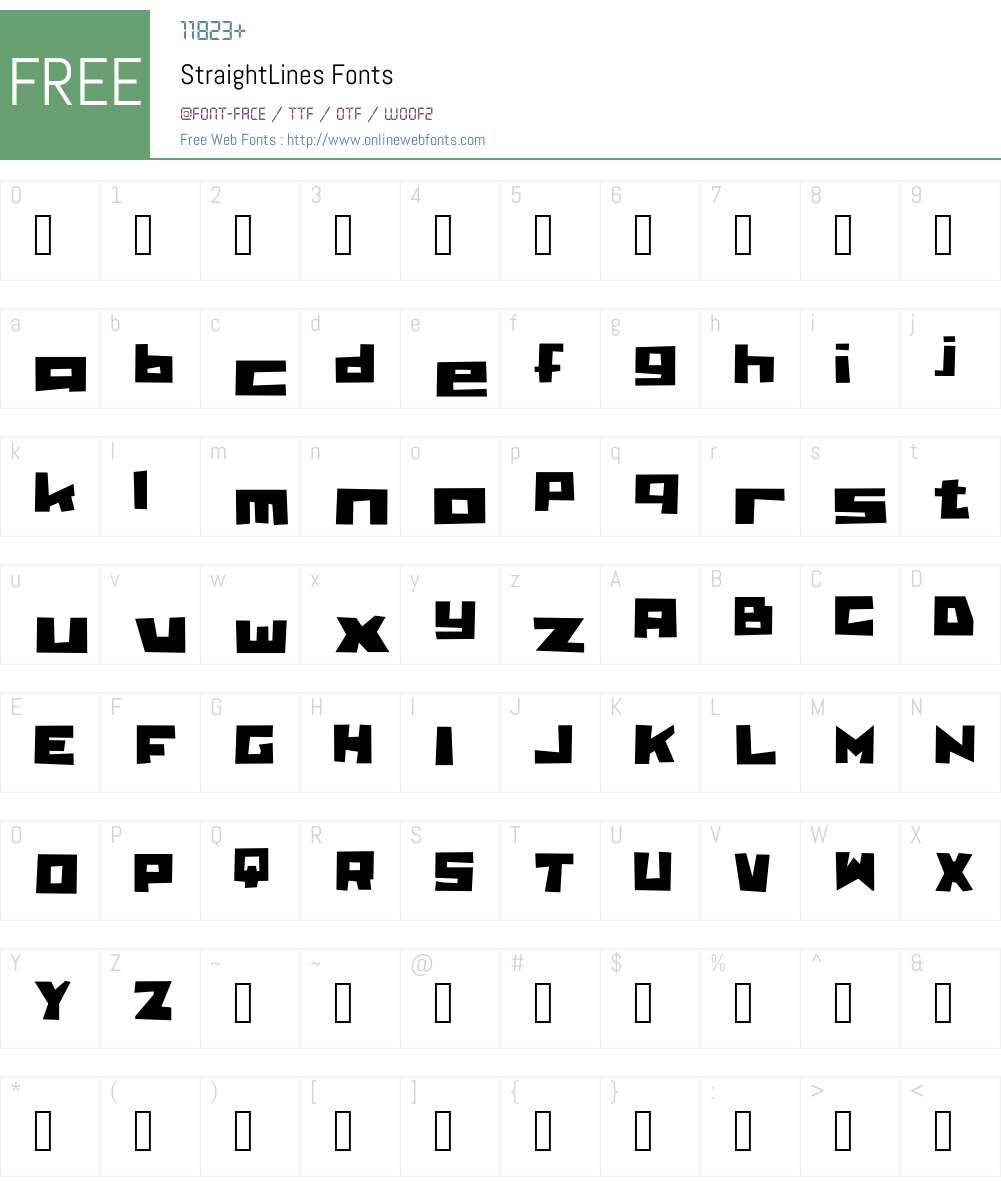 StraightLines Font Screenshots